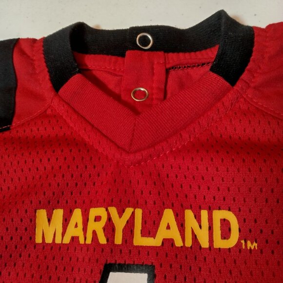 University of Maryland Outfit Baby 0-3M Fast Asleep Romper Terrapins Football - Picture 7 of 14